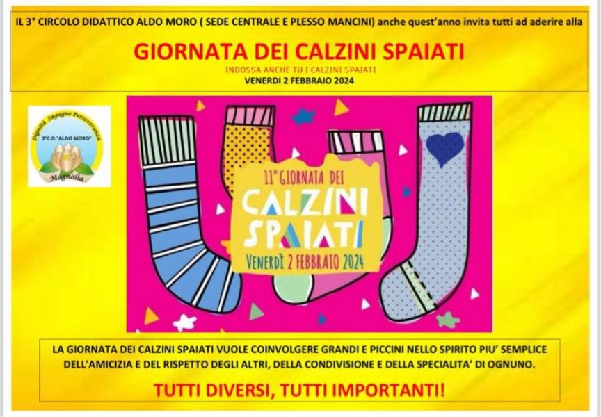 GIORNATA MONDIALE DEI CALZINI SPAIATI